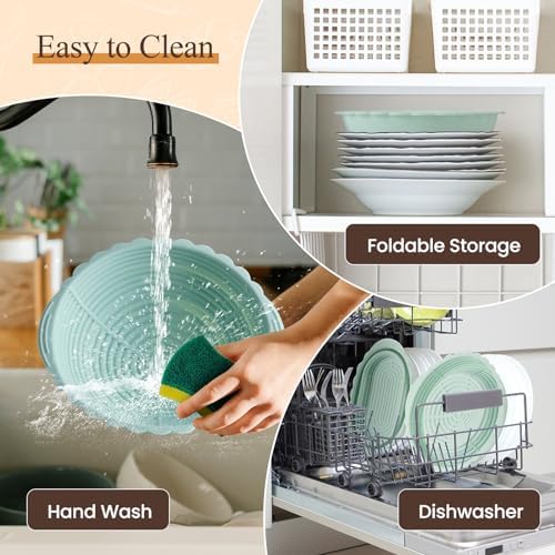 Neddie Upgraded Banneton Silicone Baking Basket Set for Sourdough Bread