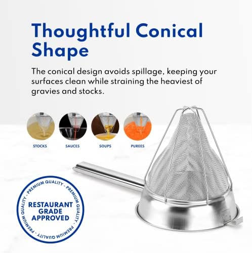 New Star Stainless Steel Bouillon Strainer 8-Inch