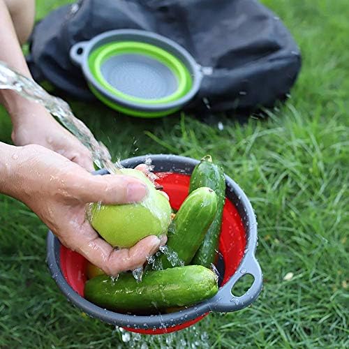 2-Pack Foldable Silicone Strainer with Handles