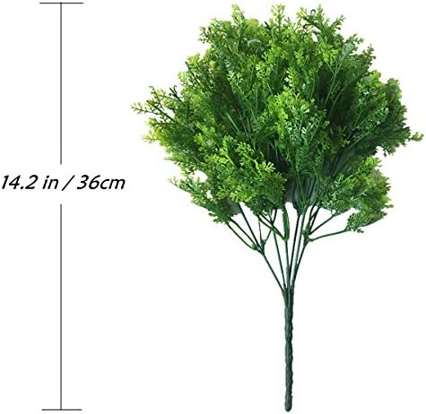 4 x Realistic Plastic Shrubs for Home Garden