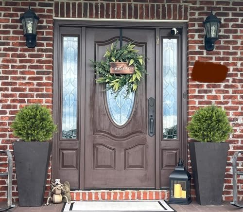 The Bloom Times 2ft Artificial Topiary Ball Trees Outdoor Set of 2