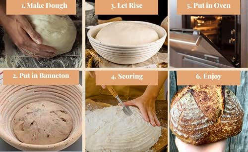 9 Inch Round Bread Banneton Proofing Basket With Liner 1