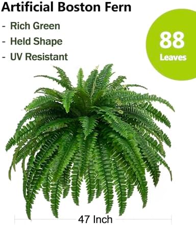 Authentic Fake Boston Fern 88 Branches for Home Decor