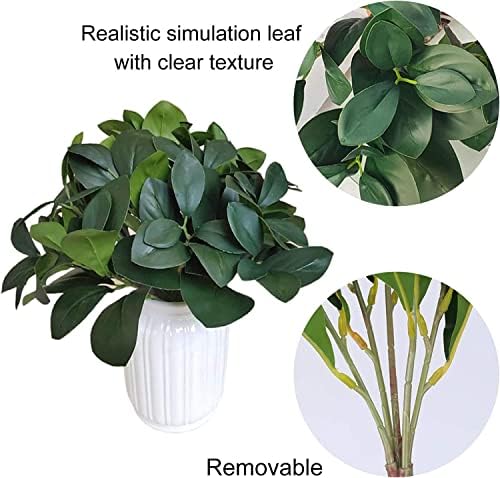 8Pcs 3D Printed Fake Eucalyptus Shrubs Faux Greenery for Home Office