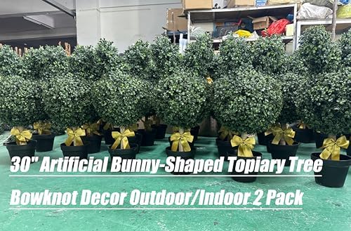 Durable 30 Bunny Topiary for Home Outdoor Use