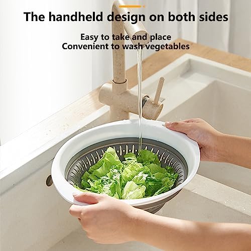 Collapsible Colander Strainer Set Blue Kitchen Essentials - 13L 25L Capacity