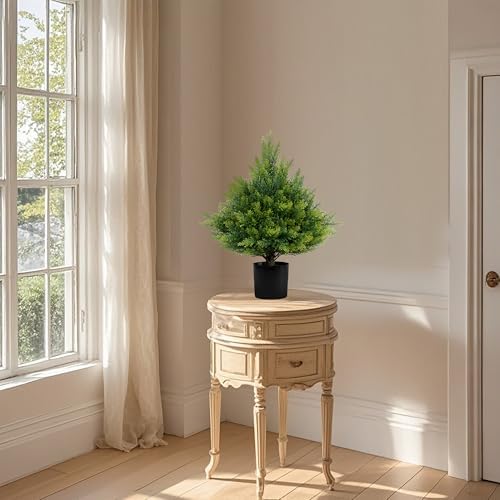 JoyPower 19T Artificial Cedar Topiary Tree for IndoorOutdoor