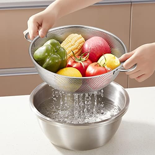 E-far 3-Piece Stainless Steel Colander Set