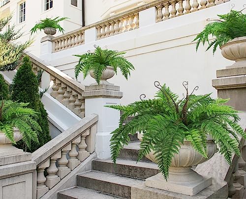 Vivid Fake Boston Fern Plants 2-Pack