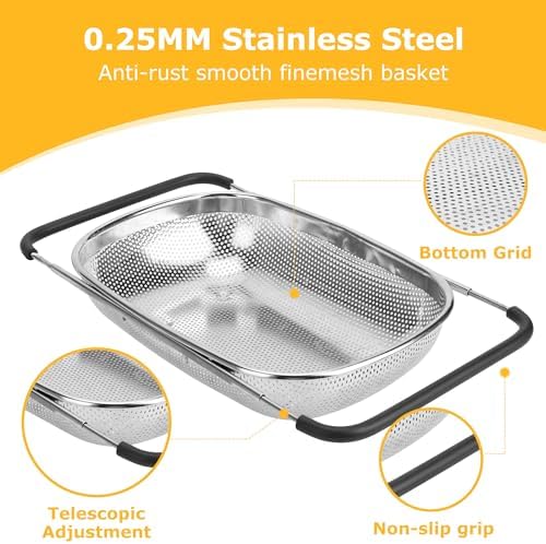Premium Expandable Colander for Kitchen Use
