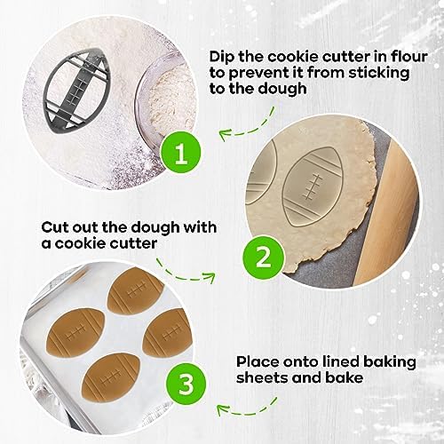 Cheerful American Football Cookie Cutter Premium Cookie Cutters for Baking