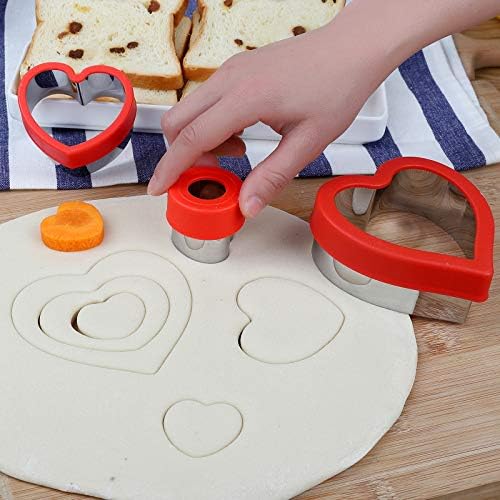 Valentines Heart Shape Cookie Cutters 3-Piece Set