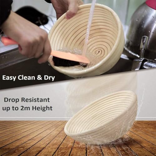Effortless Sourdough Rise 2 Banneton Bread Proofing Baskets for Oval Loaves