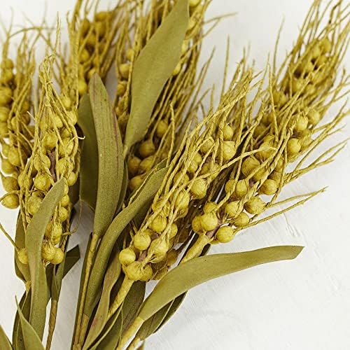 Set of 4 Natural Looking Artificial Sage Green Wheat Bushes 20 H