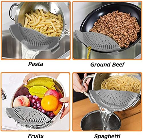 Sturdy Clip-On Spaghetti and Pasta Strainer