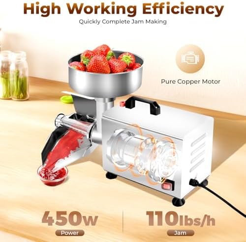 Pure450WPrecision Commercial Grade 110V Tomato Strainer Machine