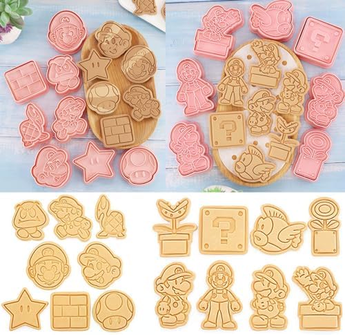 16-Piece Cartoon Cookie Cutters