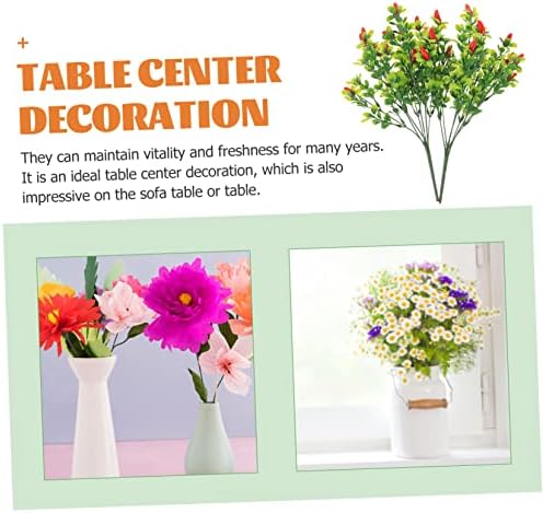 Lifelike Dining Table Photo Simulation Eucalyptus Centerpiece