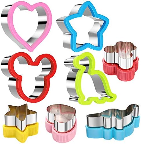 Stainless Steel Sandwich Cutters Set - Dinosaur Heart Star Shape Safe for Kids
