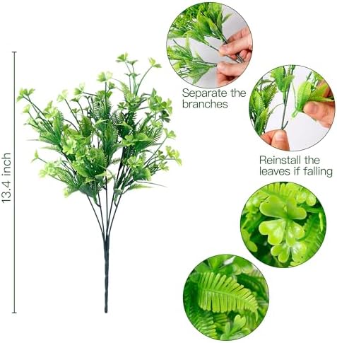 St Patricks Day Artificial Clover PlantsBundle of 12
