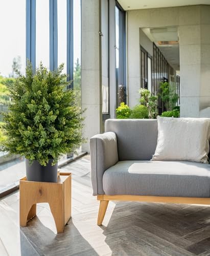 2-Piece Artificial Cedar Topiary Ball Tree 215
