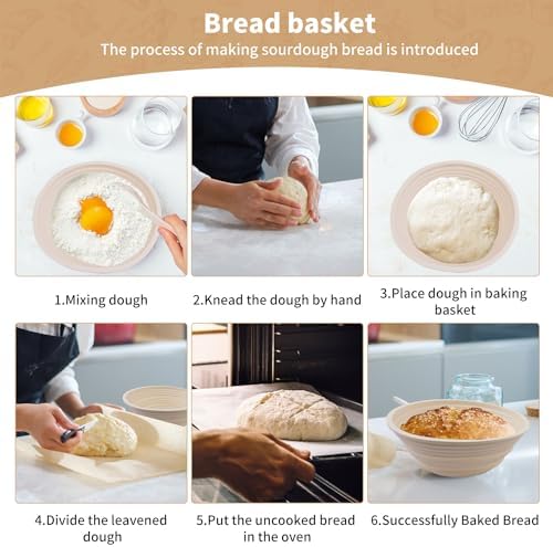 Sourdough Baker Set Silicone Proofing Baskets for Baking