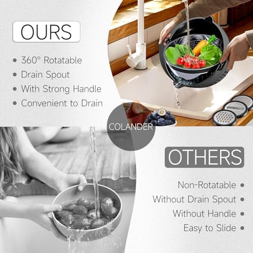 4-in-1 Colander with Bowl Set - Kitchen Essential