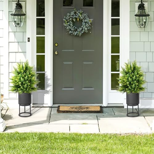 2-Piece Artificial Cedar Topiary Ball Tree 215