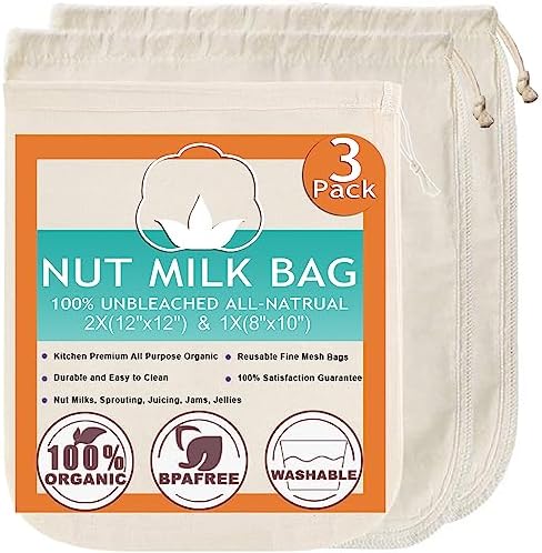 Premium Reusable Nut Milk Hooded Strainer Cover for Kitchen Use