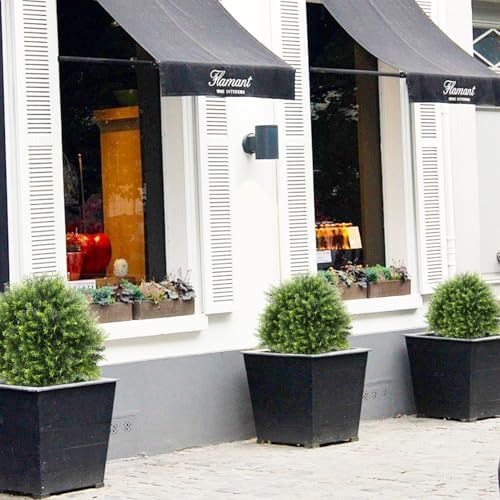 The Bloom Times 2ft Artificial Topiary Ball Trees Outdoor Set of 2