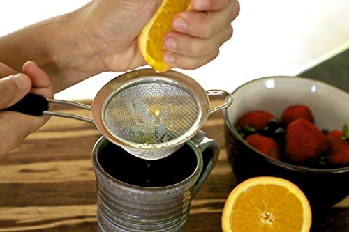 Fine Mesh Stainless Steel Tea Strainer with Non-Slip Handle 3 inches