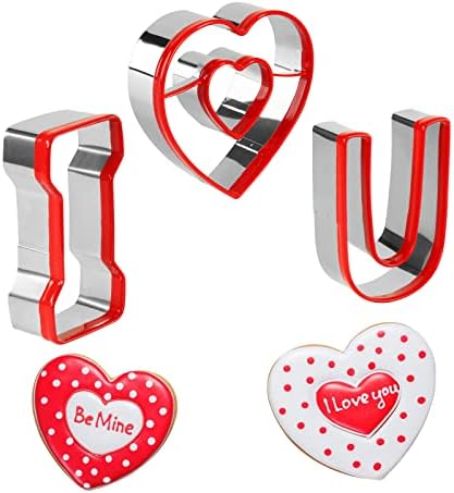 Valentines Cookie Cutter Set I Love You Design