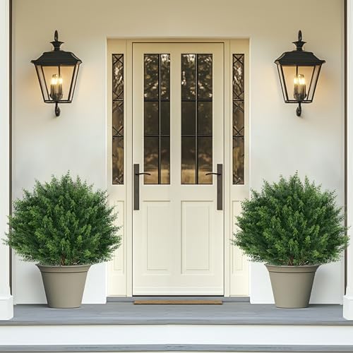 Grooo Realistic Artificial Cypress Topiary Set of 2