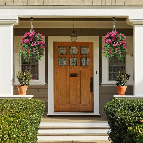 CrusJia Realistic Artificial Morning Glories Outdoor Hanging Plants