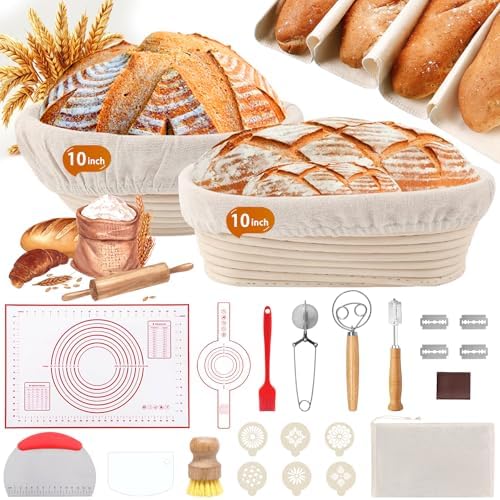 Sourdough Starter Kit Banneton Proofing Basket and More