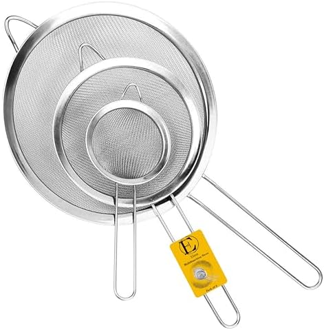 Eleen 3-Piece Stainless Steel Strainer Set for Kitchen