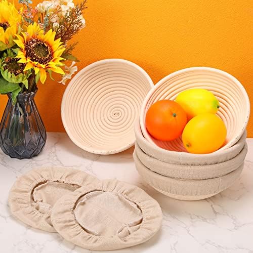 Patelai 10-Piece Banneton Proofing Basket Set