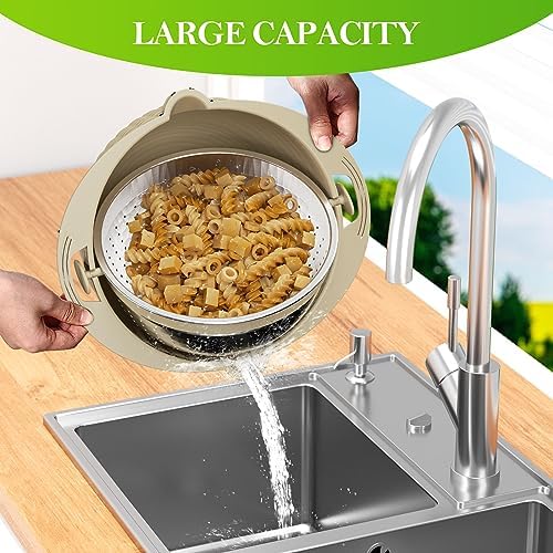 4-in-1 Colander with Bowl Set - Rotatable Strainers for Kitchen 1