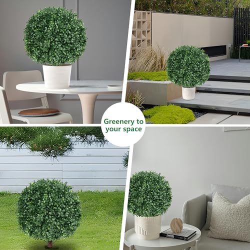 16-Inch Realistic Boxwood Topiary Balls 2-Pack