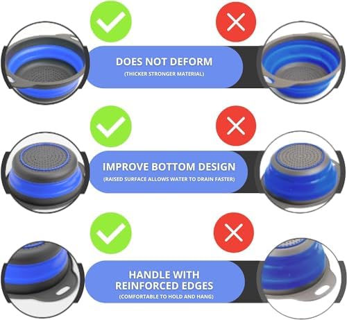 Killers Blue Collapsible Kitchen Colander