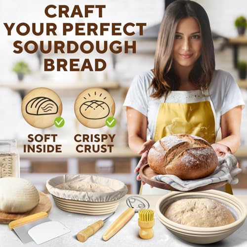 Elevate Your Baking with Benicci Complete Bread Proofing Basket Set