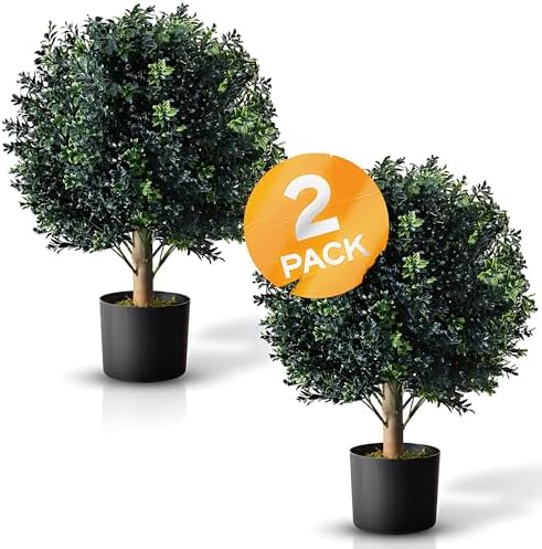 Elegant Boxwood Topiary Set