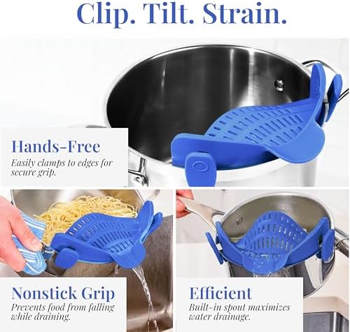 Kitchen Gizmo Snap N Strain Heat-Resistant Silicone Strainer