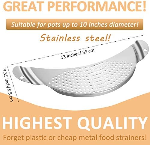 2-Piece Stainless Steel Pot Strainer with Double Handles