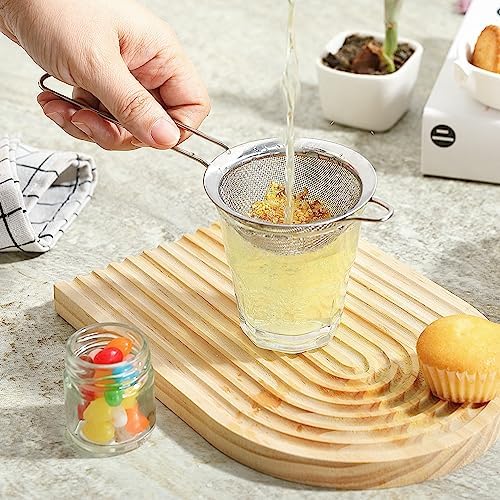 Small Strainer with Handle Stainless Steel Mesh Kitchen Essential