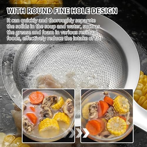 Fine Mesh Stainless Steel Colander with Handle for Kitchen