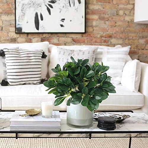 8Pcs 3D Printed Fake Eucalyptus Shrubs Faux Greenery for Home Office