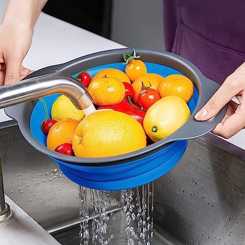 ABSOK Collapsible Colander Set Blue