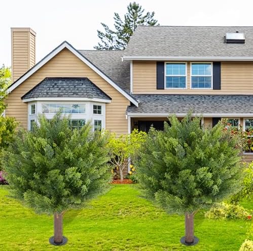 Realistic Cedar Shrubs with Ground Spikes