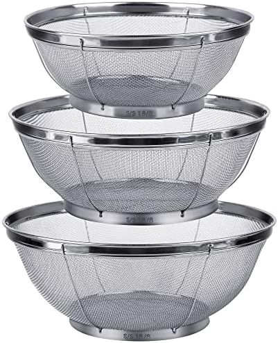Sturdy 188 Kitchen Strainers for 543 Quarts by Tiawudi